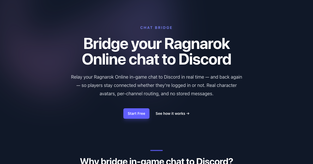 Ragnarok Online to Discord Chat Bridge | RagnaSync